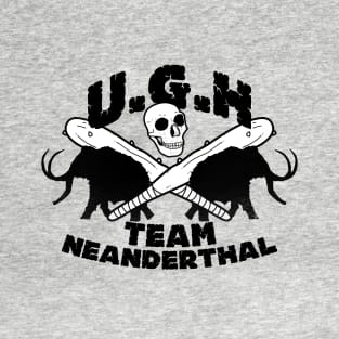 Funny Neanderthal Baseball Sports Prehistoric Baseball Gift For Sports Baseball Fans T-Shirt